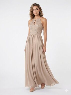 Night Way Collections | Dresses | Night Way Collections Champagne Sequin Evening Dress